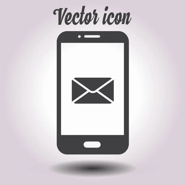 Smartphone Mail Sms Ícone Símbolo Sinal Correio Móvel — Vetor de Stock