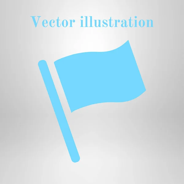Vlagpictogram Locatiemarkering Symbool Vlakke Ontwerpstijl — Stockvector
