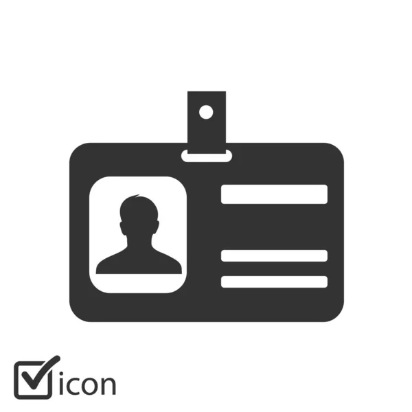 Icono Tarjeta Identificación Estilo Diseño Plano Eps — Vector de stock