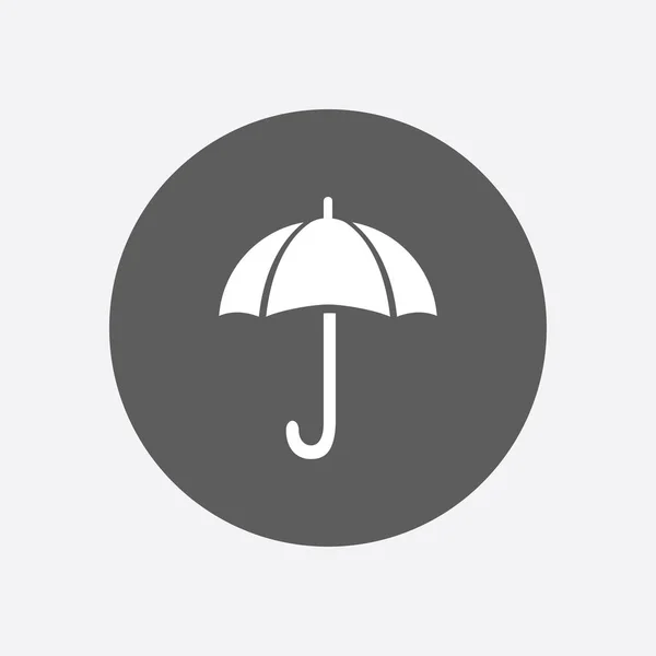 Icono Signo Paraguas Símbolo Protección Contra Lluvia Estilo Diseño Plano — Vector de stock