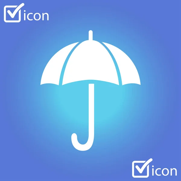 Parapluie Signe Icône Symbole Protection Pluie Style Design Plat — Image vectorielle