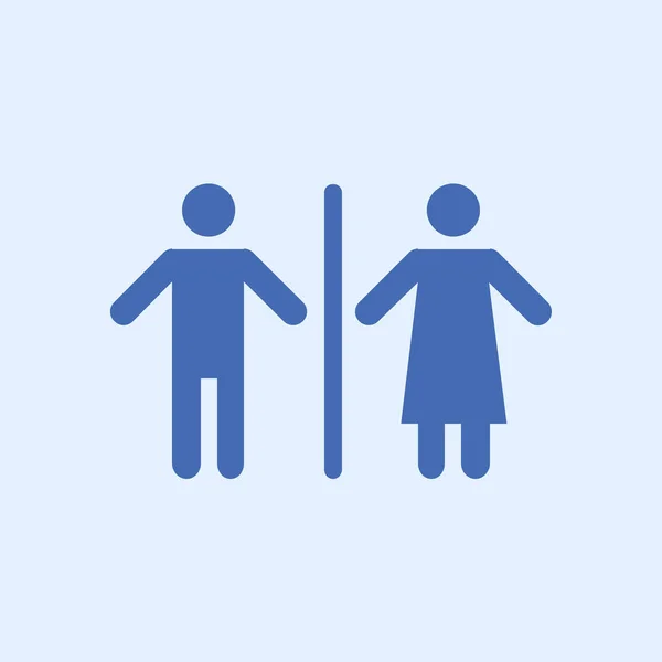 Ikona Znak Symbol Toaleta Mężczyzn Kobiet Płaska Konstrukcja Kolory Czerwony — Wektor stockowy