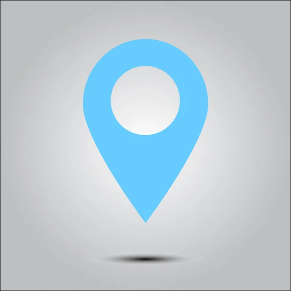 Aanwijzer Kaartpictogram Gps Locatie Symbool Platte Ontwerpstijl Vektor Eps — Stockvector