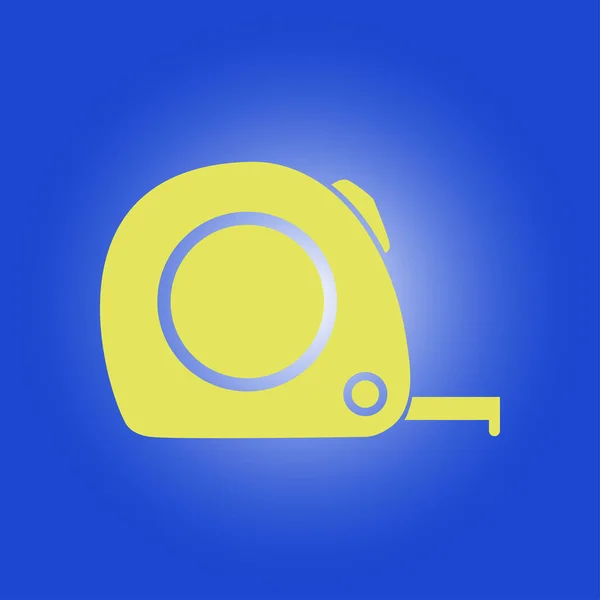 Icône Mesure Ruban Construction Roulette Simbol — Image vectorielle