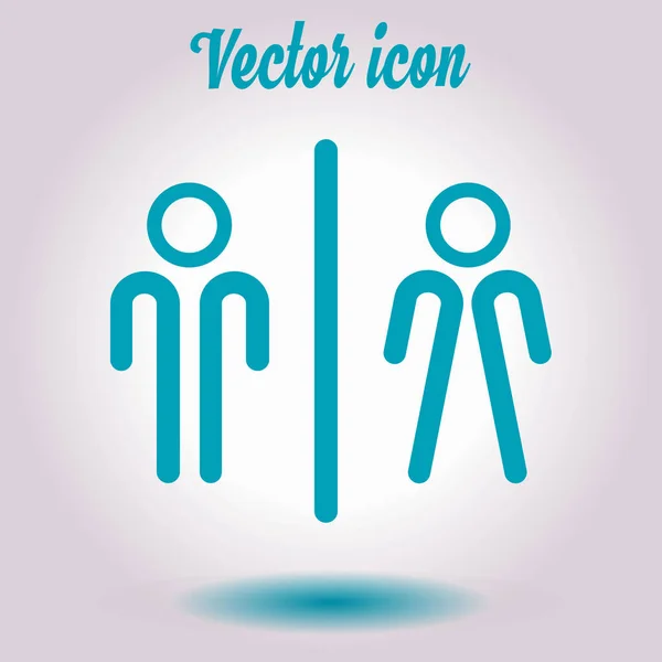 Icône Signe Symbole Des Toilettes Toilettes Pour Hommes Femmes Design — Image vectorielle