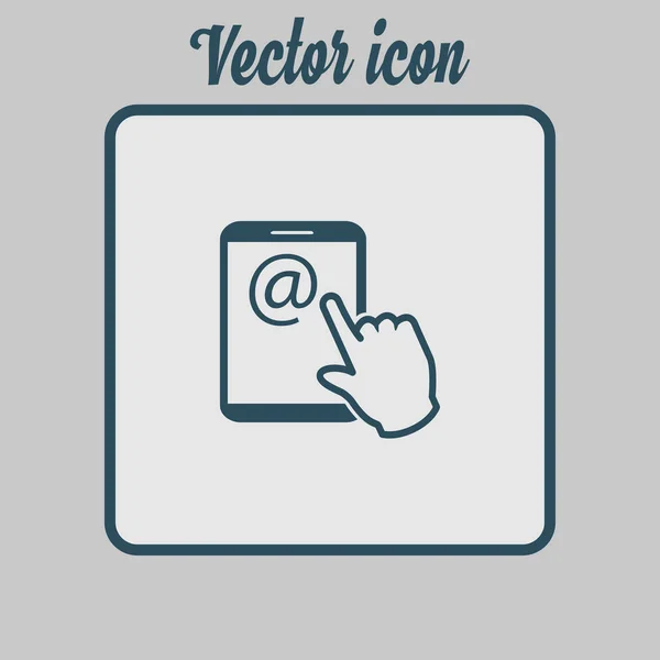 Touchscreen Tablet Sign Symbol Zeiger Symbol Post Auf Dem Tablet — Stockvektor