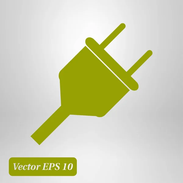 Ikon Flat Web Plug Listrik Vektor - Stok Vektor