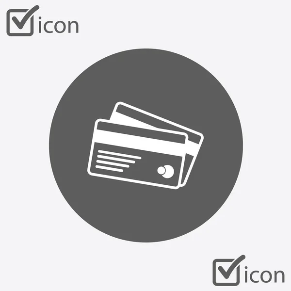 Vector Tarjeta Crédito Icono Estilo Diseño Plano — Vector de stock