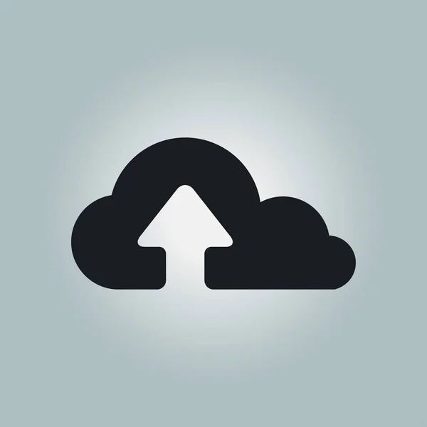 Hochladen Vom Cloud Symbol Upload Taste Flacher Designstil — Stockvektor