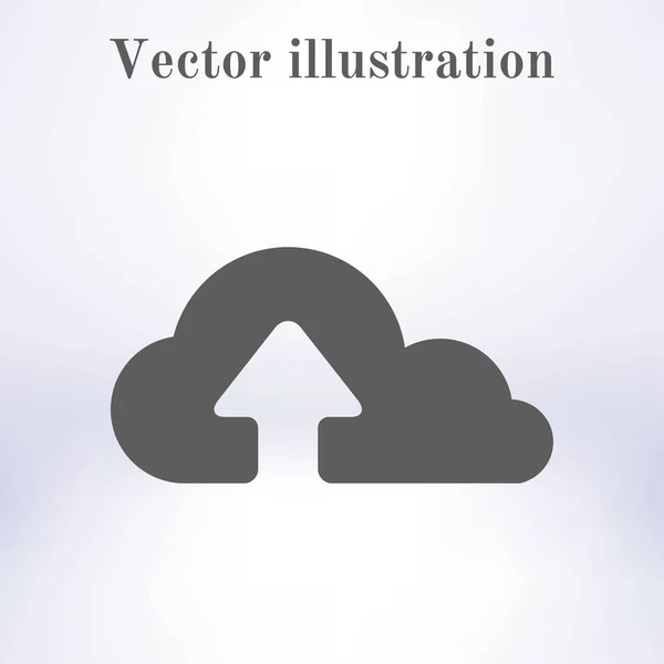 Upload Cloud Icon Upload Button Flat Design Style — Stock Vector