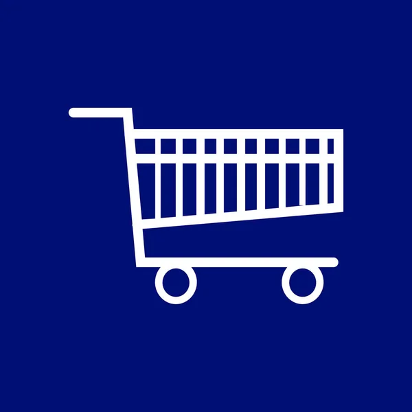 Icono Plano Carta Compras — Vector de stock