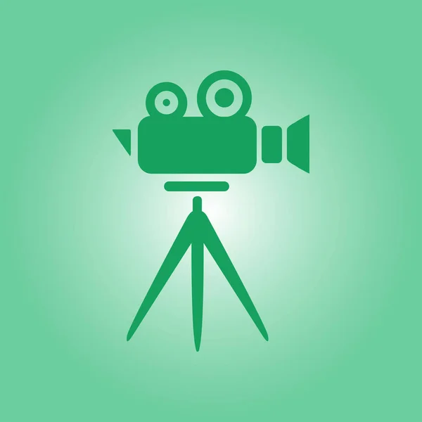 Cinema Camera Icoontje Platte Ontwerpstijl Vector Eps — Stockvector