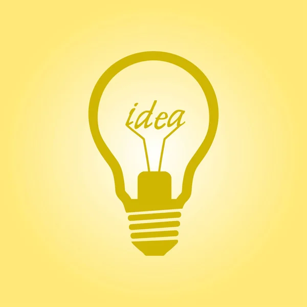 Ikona Podepsat Světlo Lampy Myšlenka Symbol — Stockový vektor