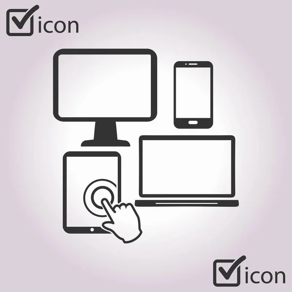 Ηλεκτρονικές Συσκευές Smartphone Υπολογιστή Tablet Netbook Simbol — Διανυσματικό Αρχείο