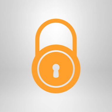 Kilit simgesi. Düz tasarım tarzı. Vektör EPS10.