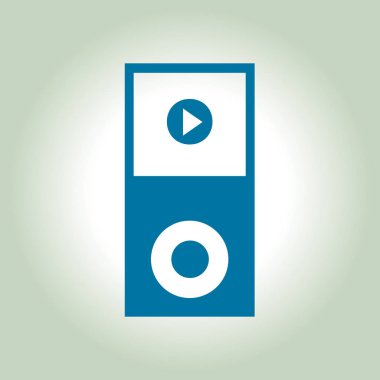 taşınabilir kitle iletişim araçları oyuncu simgesi. düz tasarım stili. vektör eps 10.