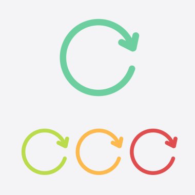 Ciircular ok işareti simge vektör. Sağa taşır oku.