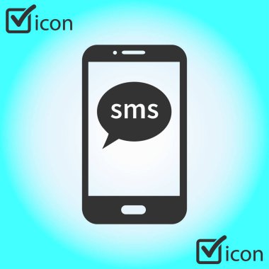 Akıllı telefon simgesinin vektör illüstrasyonu 