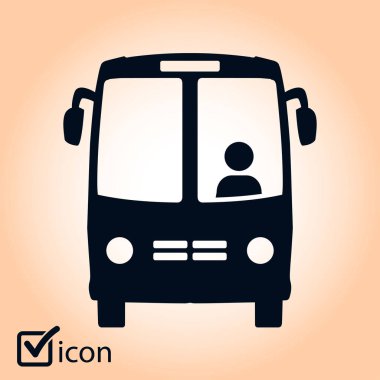 Otobüs simgesi. Schoolbus simbol.