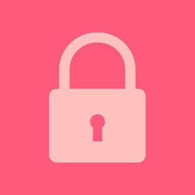 Kilit simgesi. Düz tasarım tarzı. Vektör EPS10.