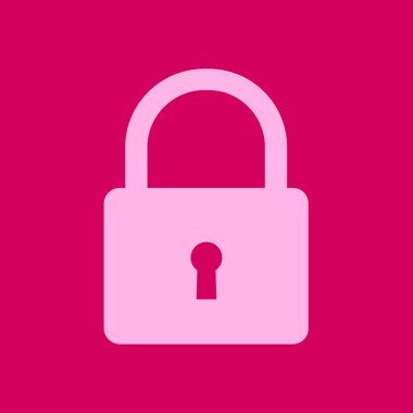 Kilit simgesi. Düz tasarım tarzı. Vektör EPS10.