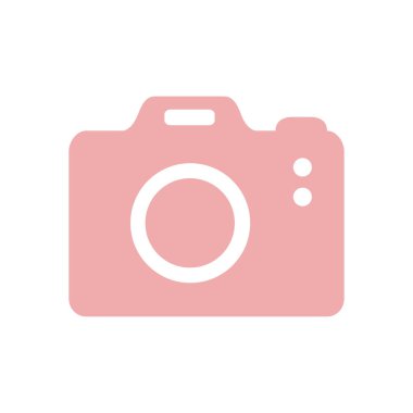 Fotoğraf makinesi simgesi. DSLR kamera simgesi. Dijital kamera. Düz tasarım biçimi. 