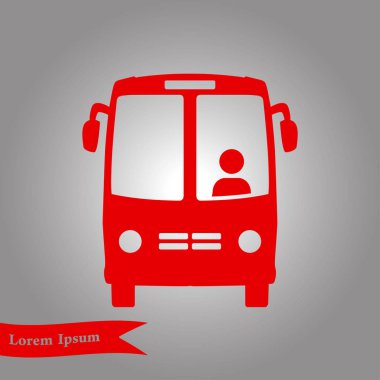 Otobüs simgesi. Schoolbus simbol.