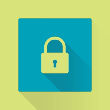 Kilit simgesi. Düz tasarım tarzı. Vektör EPS10.