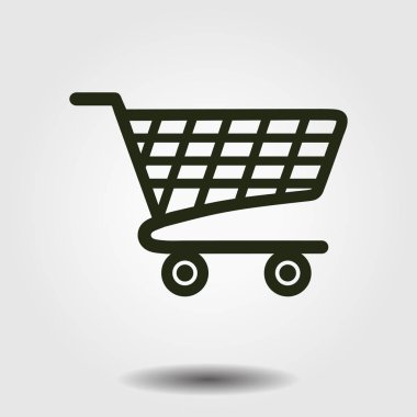 grafik alışveriş düz simgesi