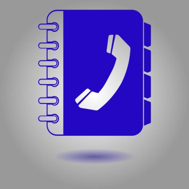 Telefon Rehberi düz simgesi. Düz tasarım stili.