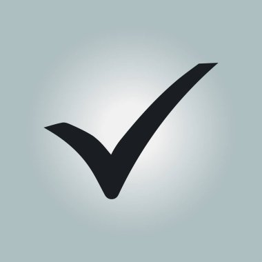 Onay işareti simgesi. Düz tasarım stili. Vektör Eps 10.