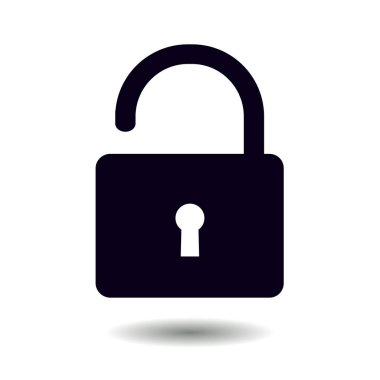 Simgesini kilidini. Düz tasarım stili. Vektör Eps10 