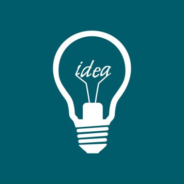 ışık lamba işareti simgesi. fikir sembolü.