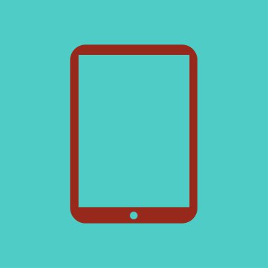 Modern dijital tablet Pc simgesi. Düz tasarım simgesi. EPS 10 vektör.