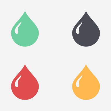 Kan damlası ikonu. Vektör illüstrasyonu