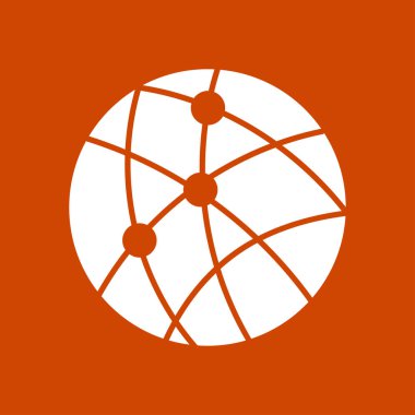 küresel teknoloji veya sosyal ağ simgesini işaret erkek.