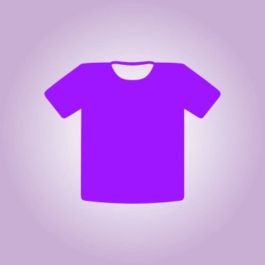 T-shirt işareti simgesi. Giysi sembolü. Düz tasarım stili.