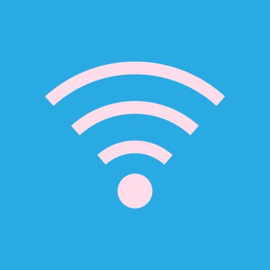 WiFi sembolü. Vektör kablosuz ağ kutsal kişilerin resmi. Düz tasarım