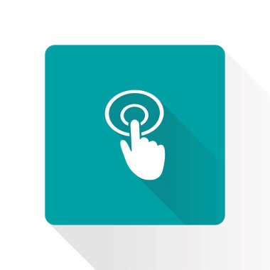 El imleç işareti simgesi. El işaretçi simgesi. Modern UI Web sitesi gezinme. Düz tasarım. EPS 10.