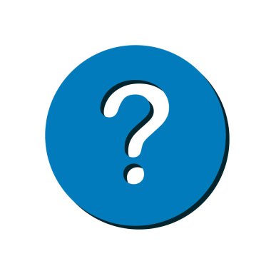 Soru işareti simgesi. Yardım sembolü. SSS işareti. Düz tasarım tarzı. EPS 10.