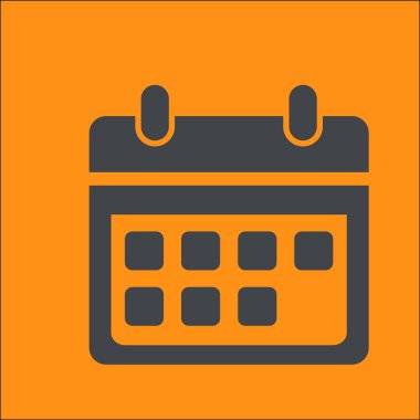 Vektör takvim simgesini, düz tasarım stili