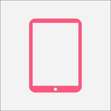 Modern dijital tablet Pc simgesi. Düz tasarım simgesi. EPS 10 vektör.