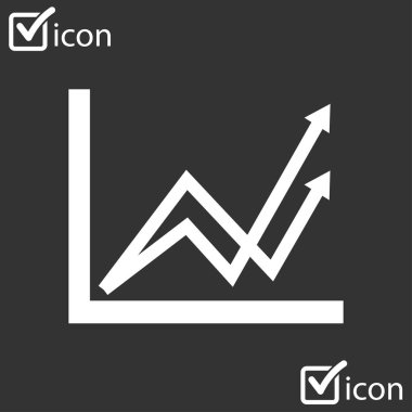 İş grafiği. Grafik düz simgesi