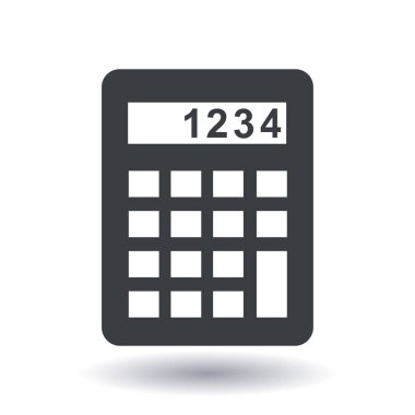 Hesap makinesi simge. Düz tasarım stili. EPS 10
