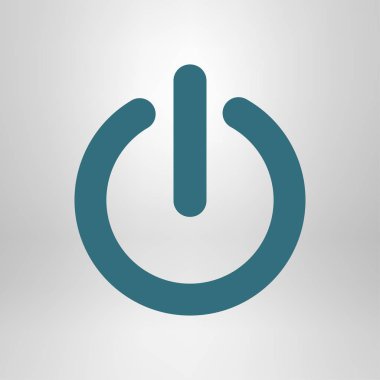 Güç işareti simgesi. Düz tasarım stili.   