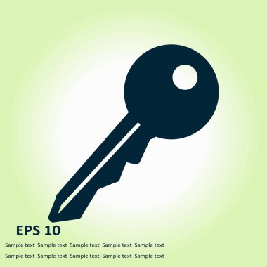 Anahtar simgesi. Kilit erkek. Güvenlik işareti. Düz tasarım stili.