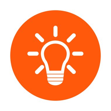 ışık lamba işareti simgesi. fikir sembolü.