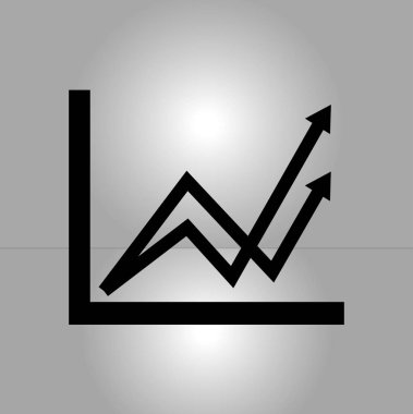 İş grafiği. Grafik düz simgesi
