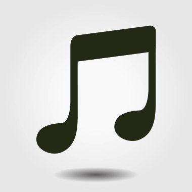 Müzik Not simgesi. Müzik simgesi. Düz tasarım stili.