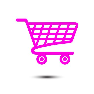 grafik alışveriş düz simgesi